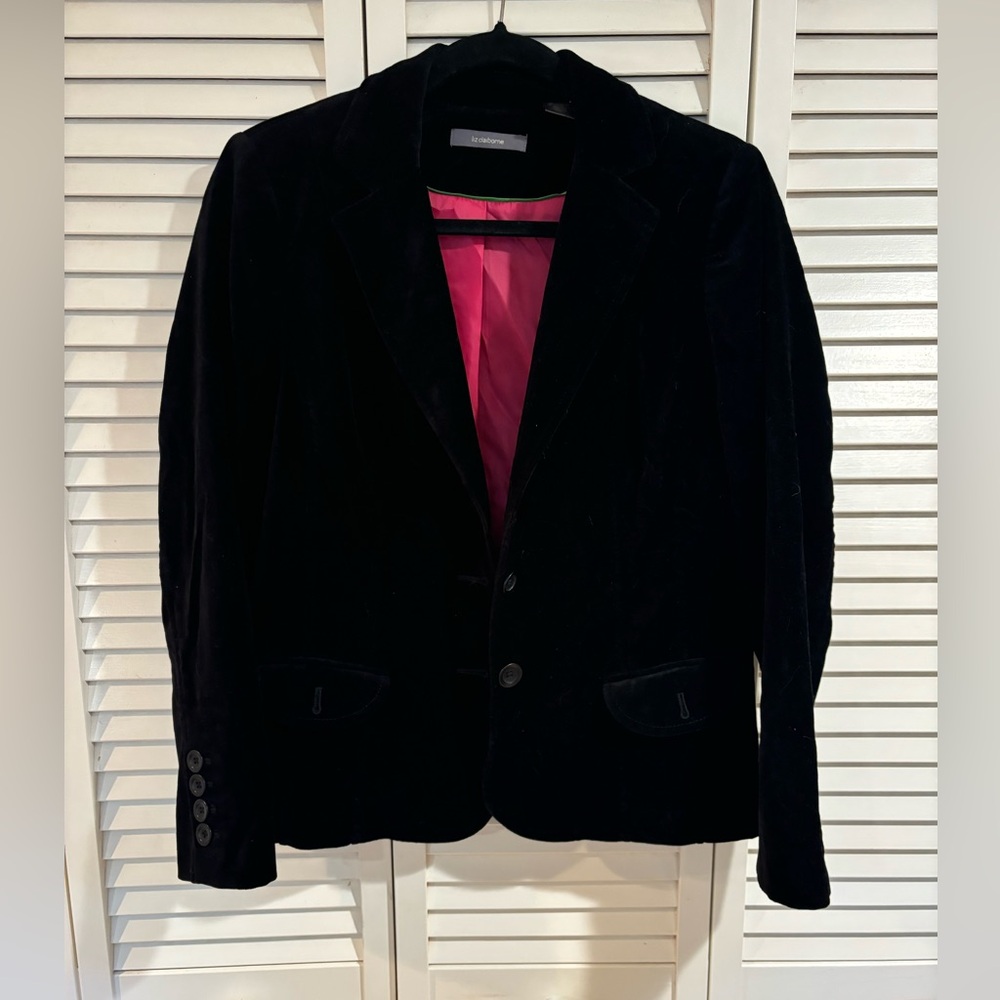 Black velvet blazer